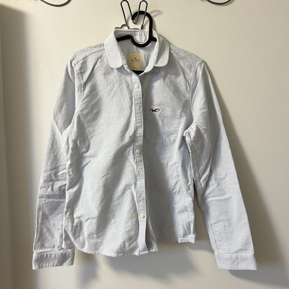 Hollister Striped Button Up Shirt (100% Cotton)